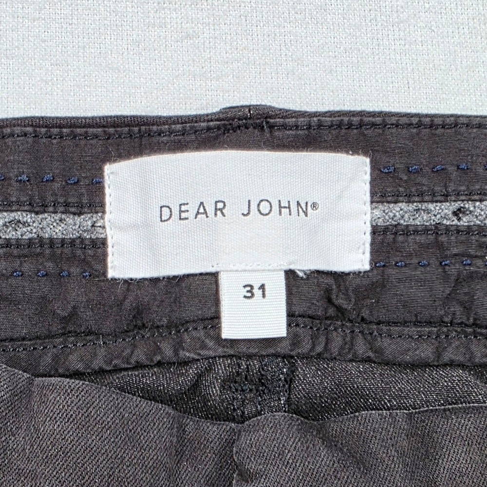 Dear John North Hampton Black High Rise Cuffed Shorts Size 31 Chino Stretch - Picture 6 of 12